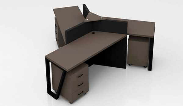 Open Desk Office Partition 3P - 07